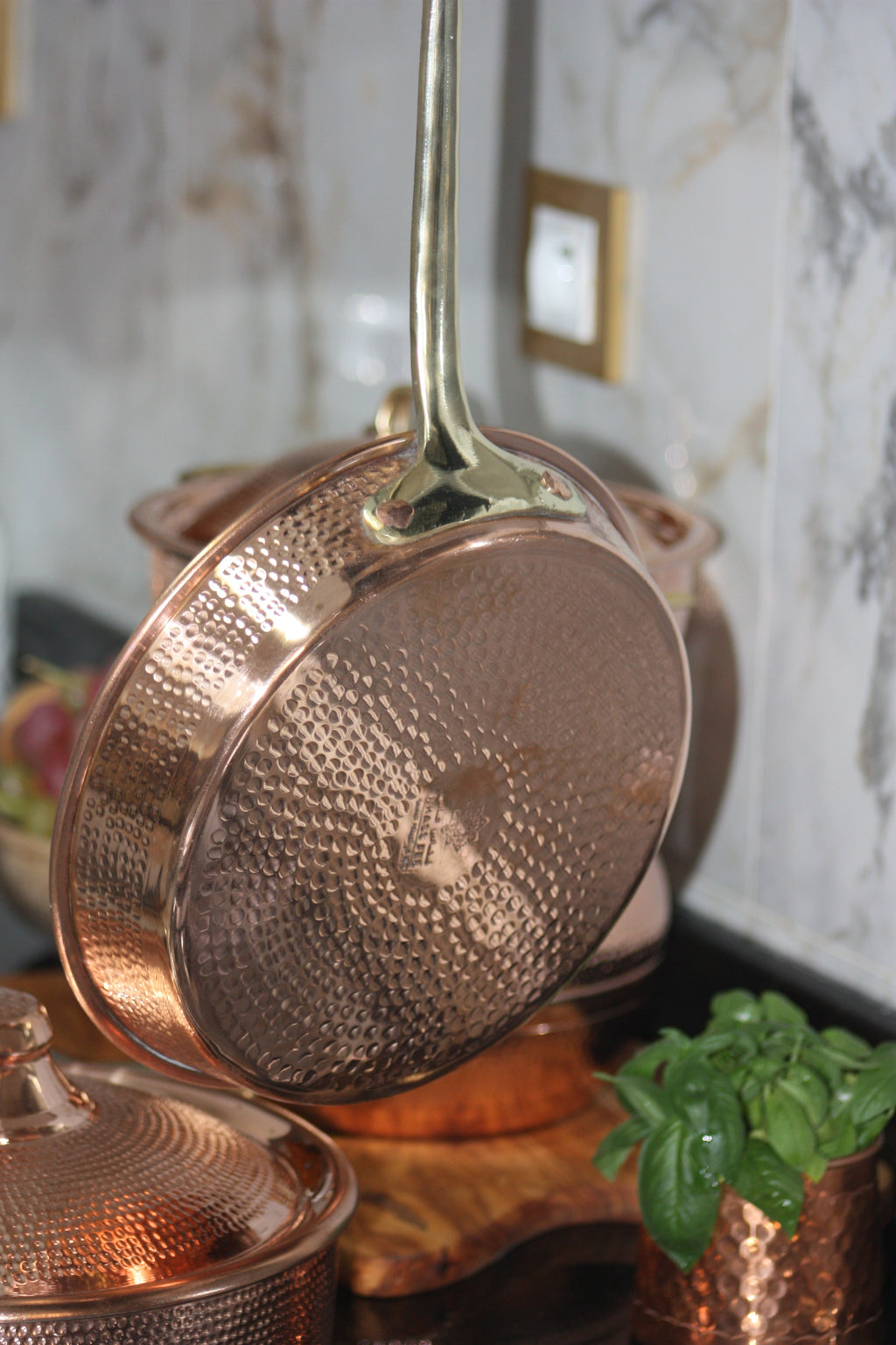 SNAL Handmade Moroccan Copper Frying Pan