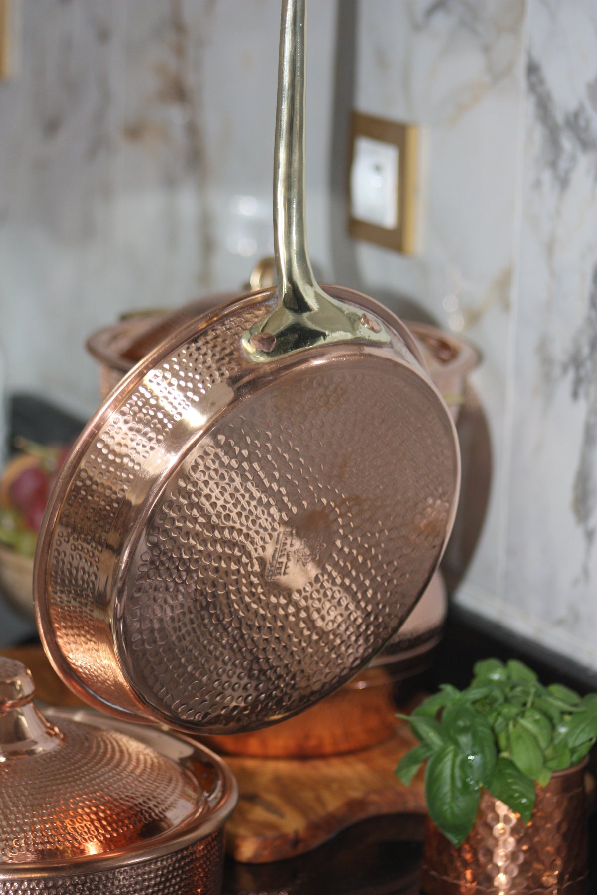 SNAL Handmade Moroccan Copper Frying Pan