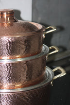 Copper Cooking Pot – Traditional Hammered Copper Cookware (33 cm)