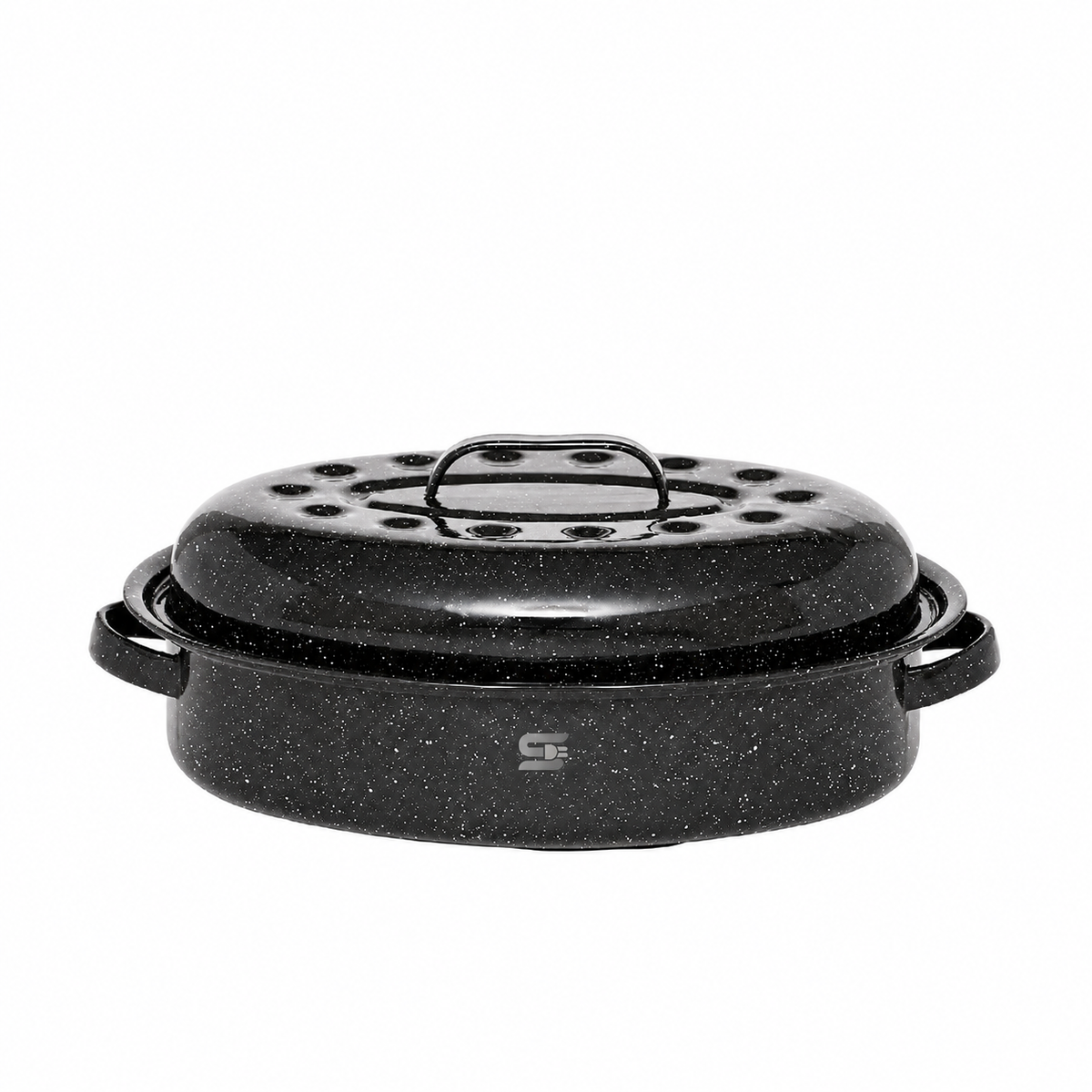 SNAL ELECTRO Oval Roaster with Self-Basting Lid – 4 L, 40 cm, Speckled Black