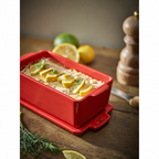 SNAL ELECTRO Ceramic Terrine with Lid & Press – 20 cm, 650 ml, Red