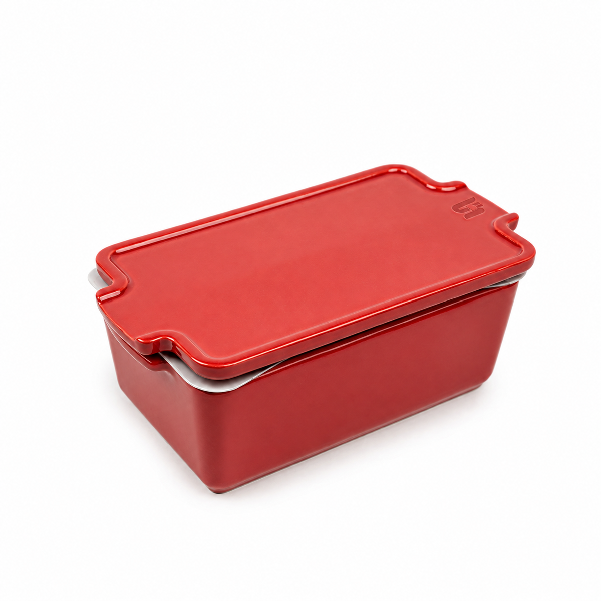 SNAL ELECTRO Ceramic Terrine with Lid & Press – 20 cm, 650 ml, Red