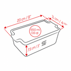 SNAL ELECTRO Ceramic Terrine with Lid & Press – 20 cm, 650 ml, Red